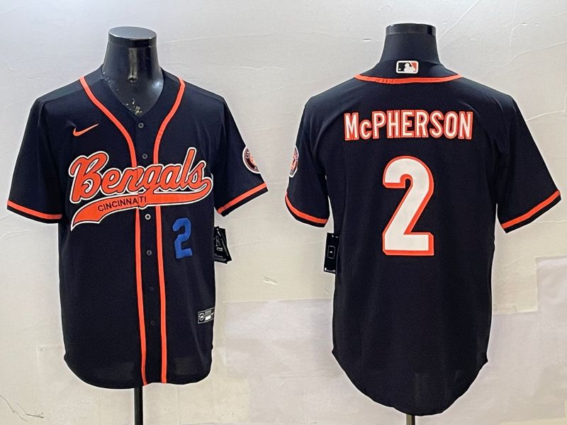 Men Cincinnati Bengals #2 Mcpherson Black Joint Name 2025 Nike Limited NFL Jersey style 5